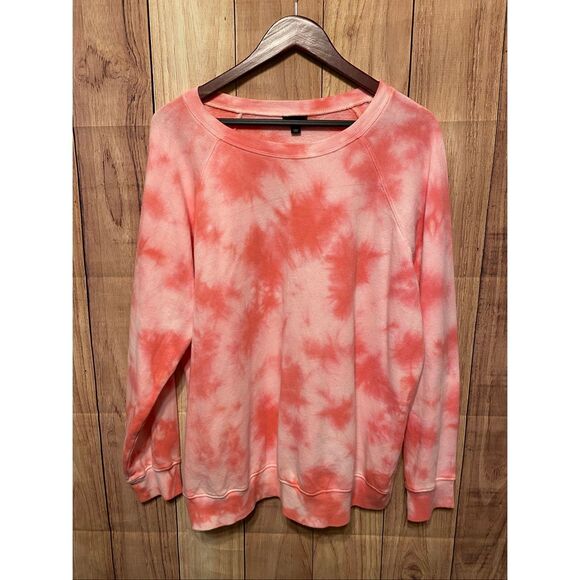Torrid size 1 pink tie dye plus size women’s sweatshirt - Picture 1 of 7